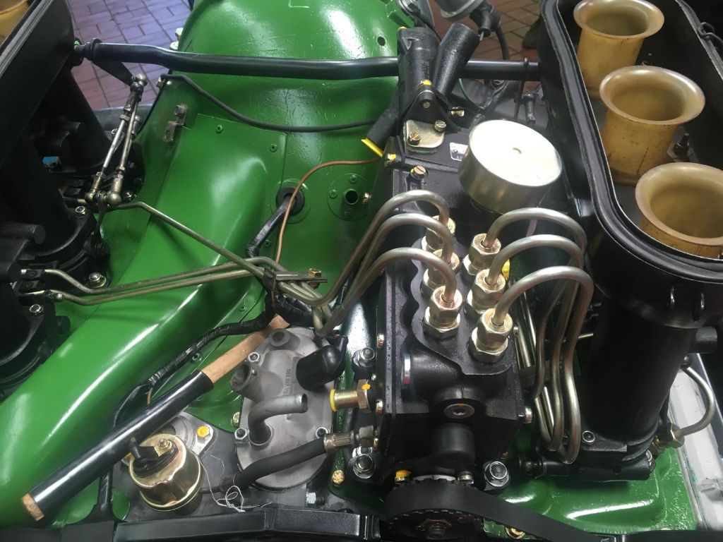 Grüner Porsche Motor